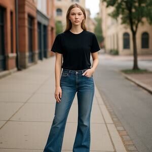 SO wear it declare it -Vintage Style Flared Jeans Medium Blue Size 13A women's